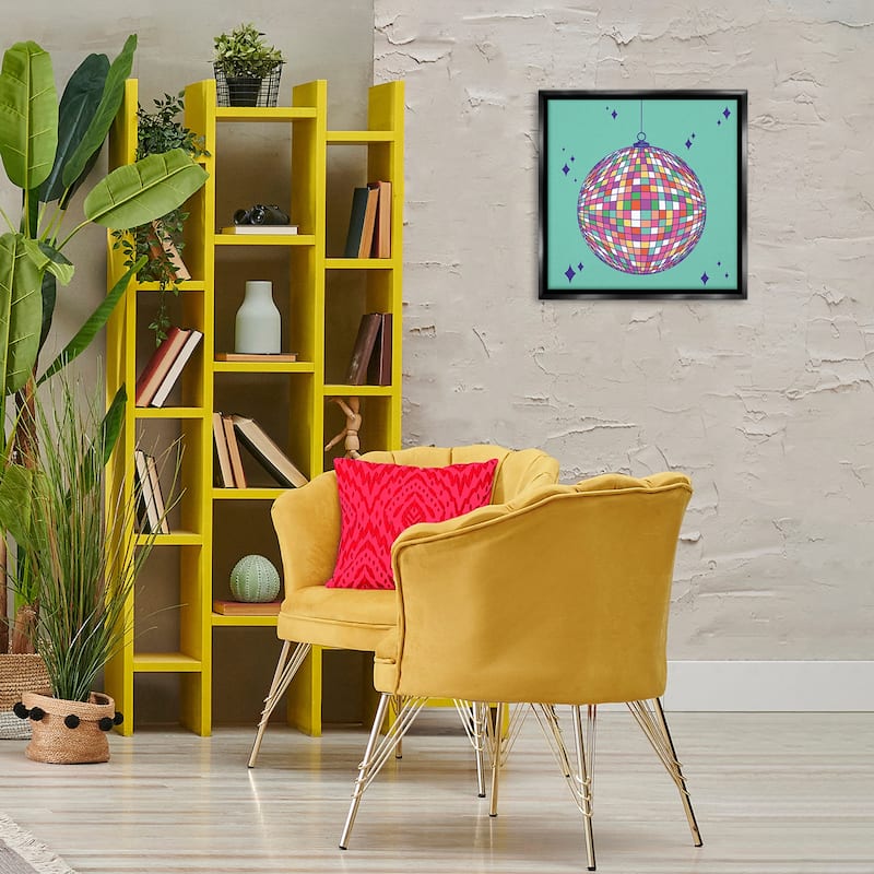 Stupell Geometric Modern Disco Ball Framed Floater Canvas Wall Art Design By Sazerelli Designs