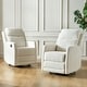 preview thumbnail 41 of 48, Diana Modern Polyester 360-degree Swivel Rocker Recliner Set of 2 by HULALA HOME Beige
