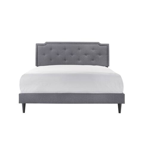 Deb Transitional Tufted Upholstered Panel Bed