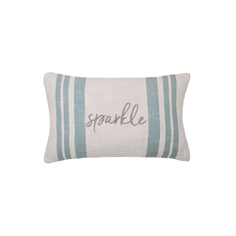 14" x 22" Morgan Sparkle Woven Christmas Throw Pillow