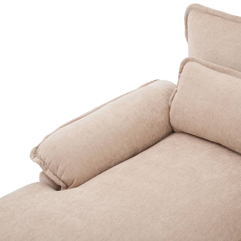 GDFStudio - U Shaped 110" Chenille Modular Cloud Sectional Couches