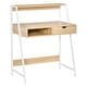 preview thumbnail 9 of 12, HOMCOM Computer Desk for Small Spaces, School Student Desk Study Writing Desk, Small Corner Desk with Drawer and Storage Shelves