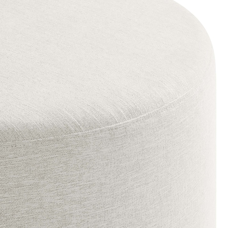 Callum 16"/23"/29"/38" Round Woven Heathered Fabric Upholstered Ottoman