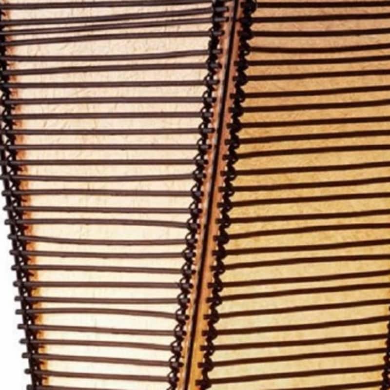 50" Boho 2-Light Cylinder Shape Floor Lamp with Twisted Paper Shade and Black Base Foot Switch - 50”H x 9.5”W x 9.5”D