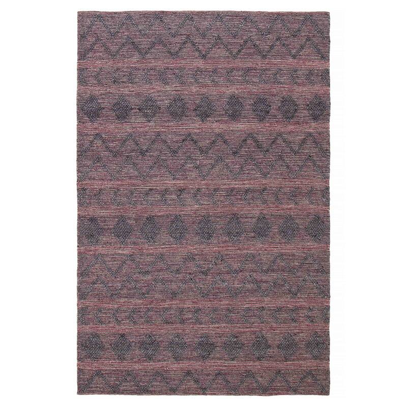 ECARPETGALLERY Braid weave Sienna Grey Wool Rug - 5'11 x 9'0 - Dark Grey - 5'11 x 9'0