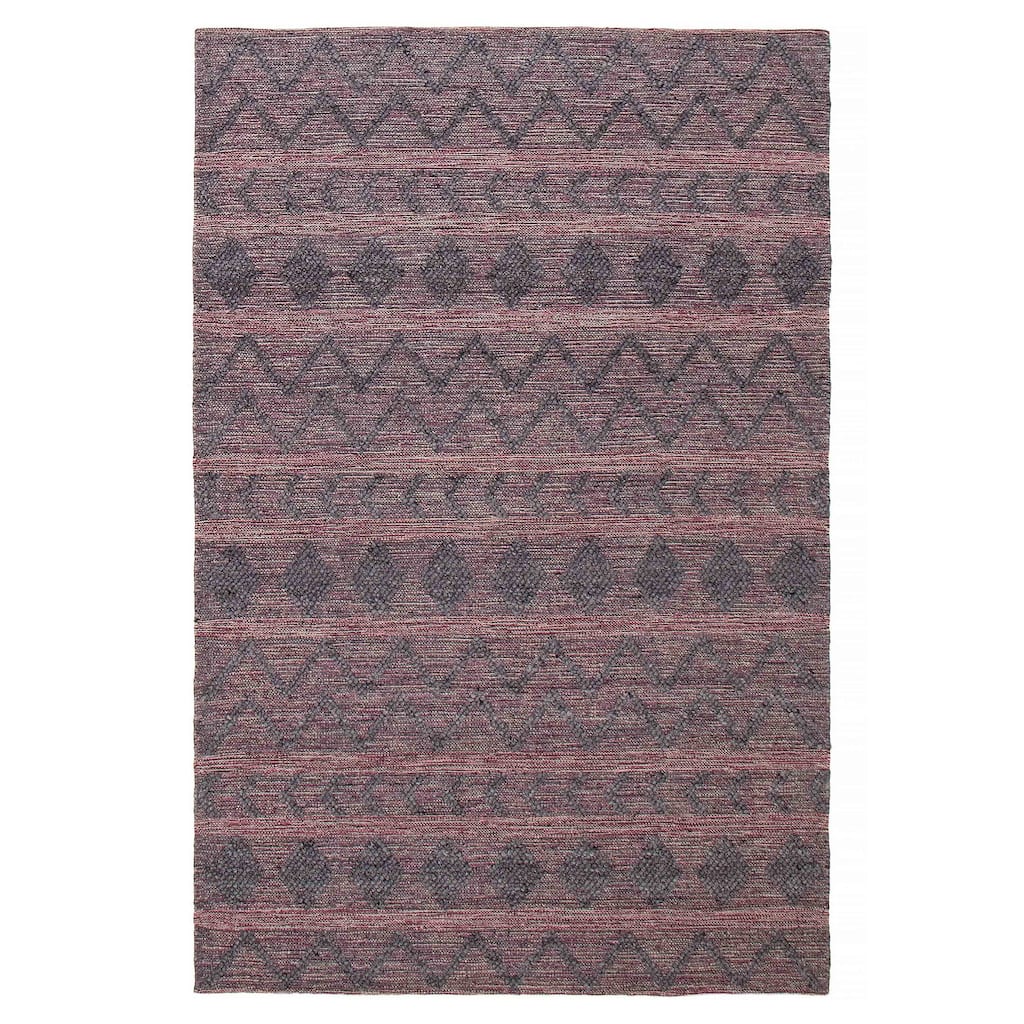 ECARPETGALLERY Braid weave Sienna Grey Wool Rug - 5'11 x 9'0