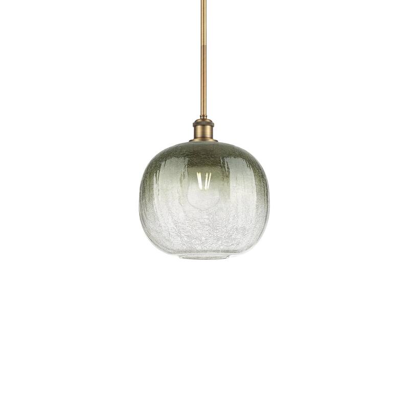Innovations Lighting 516-1S-12-11 Brookhaven Sphere Pendant Brookhaven - Brushed Brass / Slate