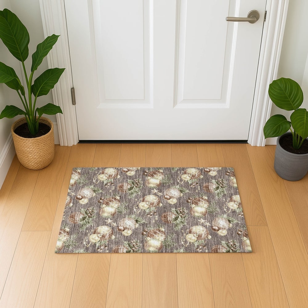Premium Washable Super Soft Holiday Ornament Mayfield Rug