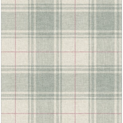 Seabrook Designs Libbie Flannel Plaid Unpasted Wallpaper