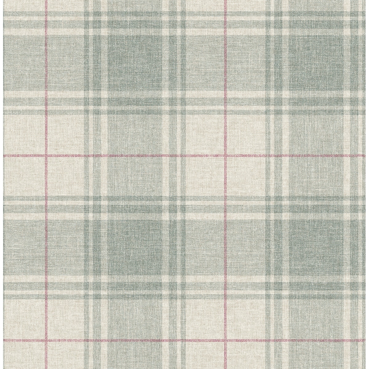 Seabrook Designs Libbie Flannel Plaid Unpasted Wallpaper