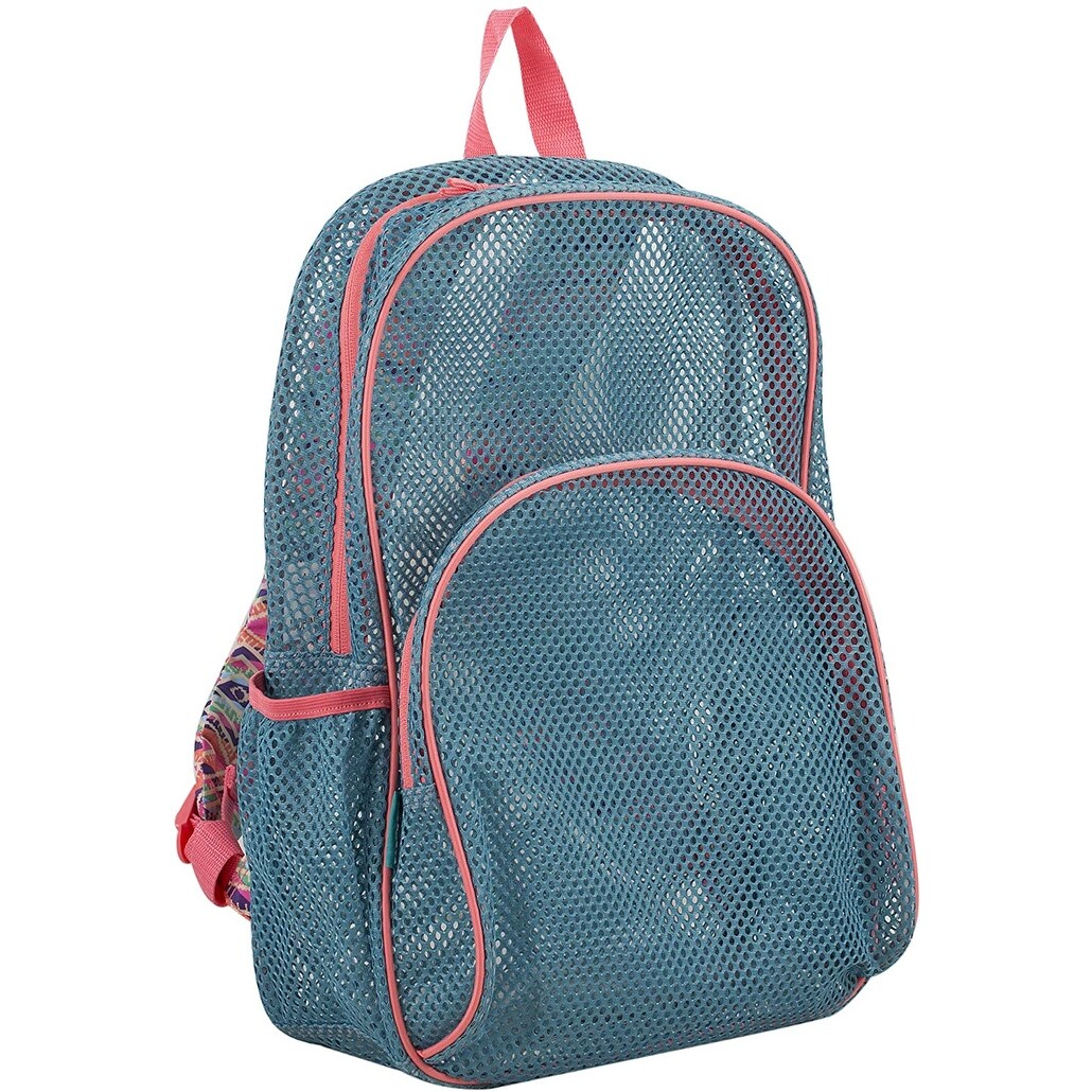 teal mesh backpack