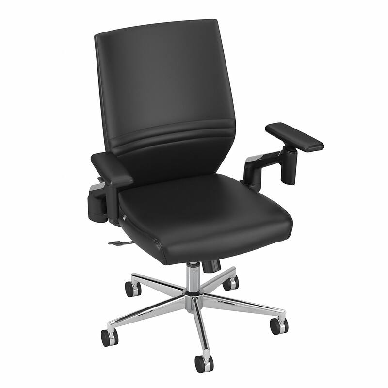 Laguna Mid Back Leather Office Chair by Bush Business Furniture