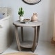 preview thumbnail 1 of 10, COZAYH Rustic Farmhouse End Table with Storage Shelf Curved Leg