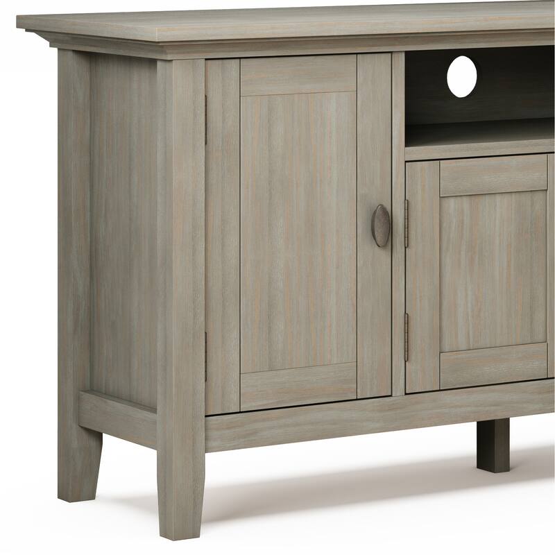 WYNDENHALL Mansfield SOLID WOOD 72 inch Wide Transitional TV Media Stand For TVs up to 80 inches - 72'' W x 16.5'' D x 26'' H
