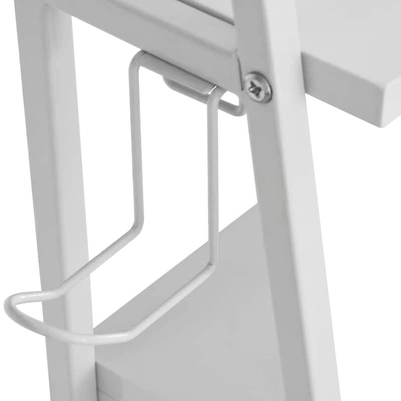 Study Computer Desk with Storage & Magnetic Dry Erase White Board, White On-Site