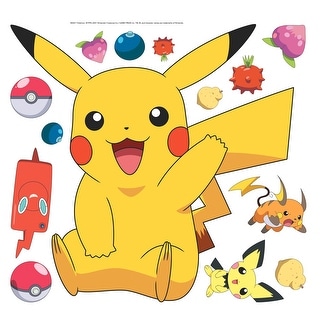 Yellow & Red & Blue Pikachu Giant Wall Decals by RoomMates