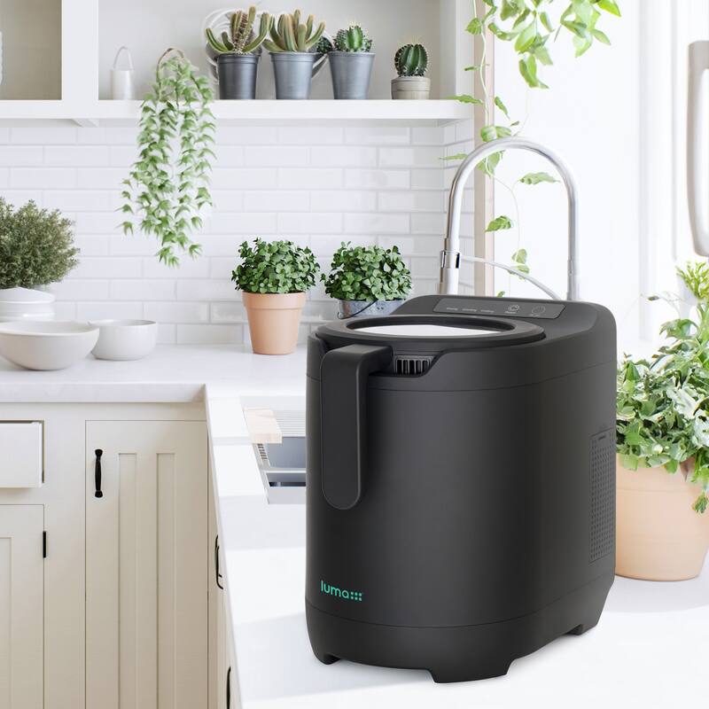 Luma Electric Kitchen Composter, 2.5L Capacity Odorless Countertop Compost Bin with Lid Clear-View Window
