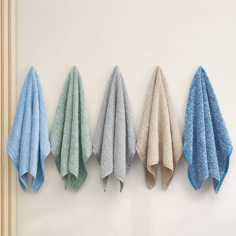 Lucky Brand Cotton Boucle Premium 6 Piece Bath Towel Set 2 Bath towels 2 Hand towels 2 Washcloths - 28"x54"/16"x26"/12"x12"