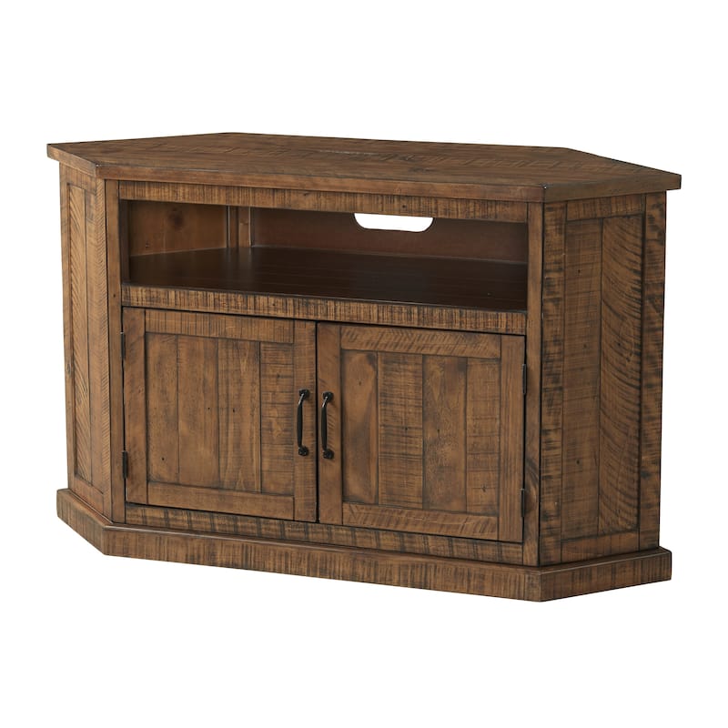 The Gray Barn Danebury Rustic 50-inch Solid Wood Corner TV Stand