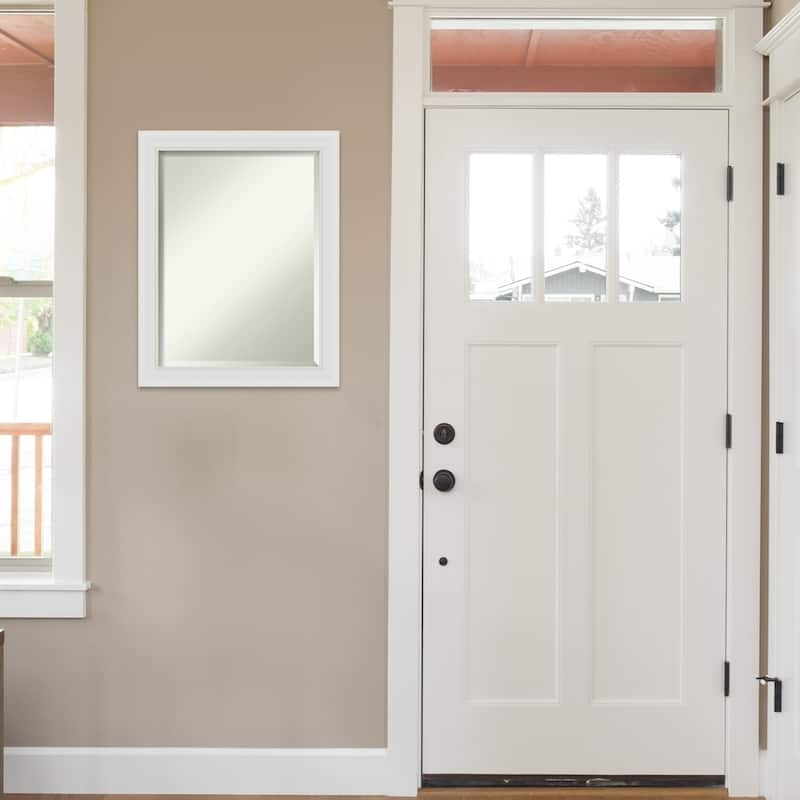 Beveled Wall Mirror - Flair Polished Nickel Frame