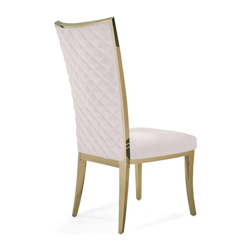 Massimo Titanium Gold Stainless Steel Dining Chair, Set of 2