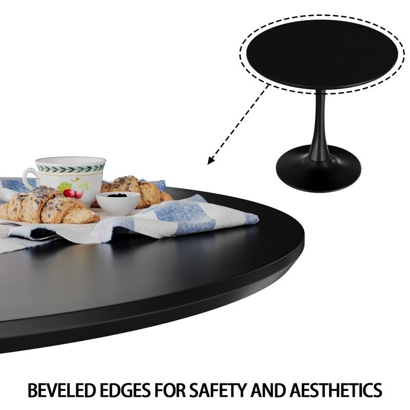 31.5" Round Dining Table 2-4 People with MDF Table Top&Pedestal Base(only table)