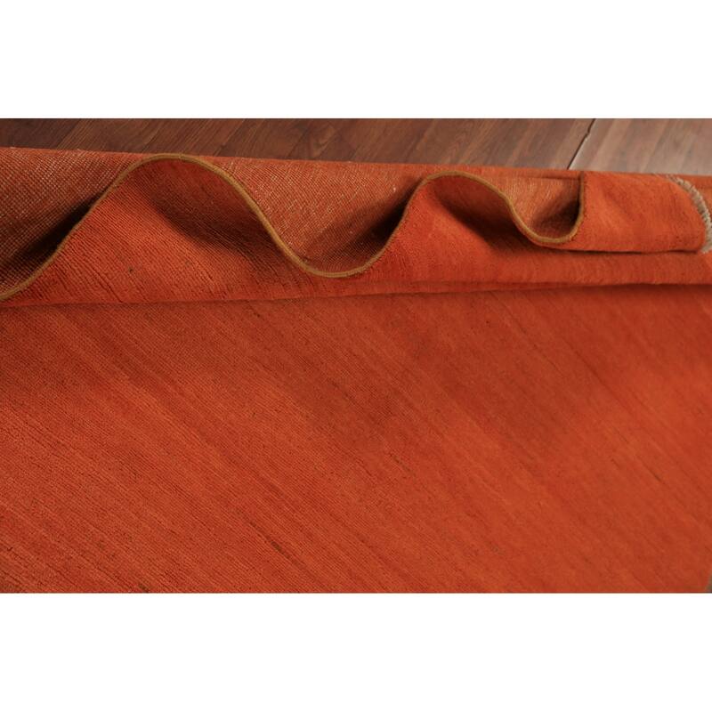 Orange Modern Gabbeh Oriental Area Rug Handmade Wool Carpet - 5'7" x 7'10"