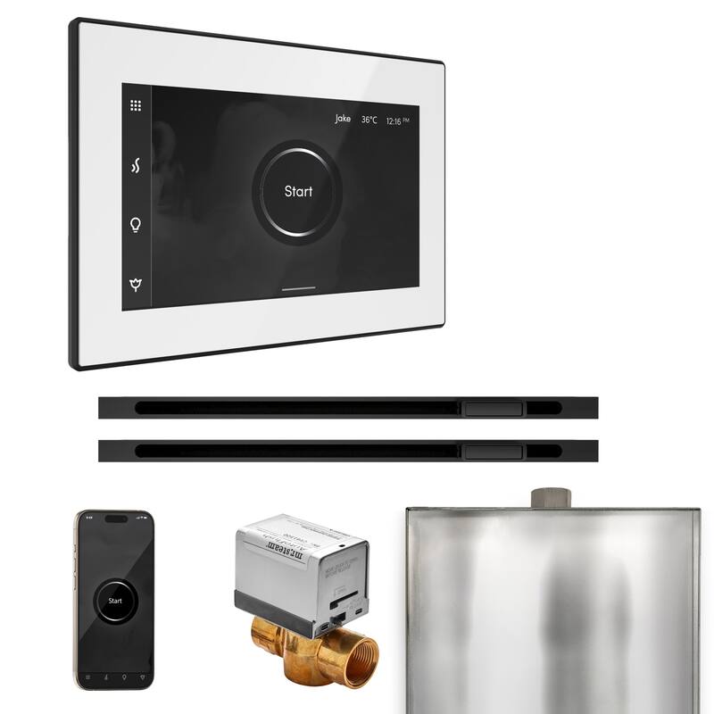 Mr Steam BXXL Xbutler Max Linear Package Steam Shower Control Package - White / Matte Black
