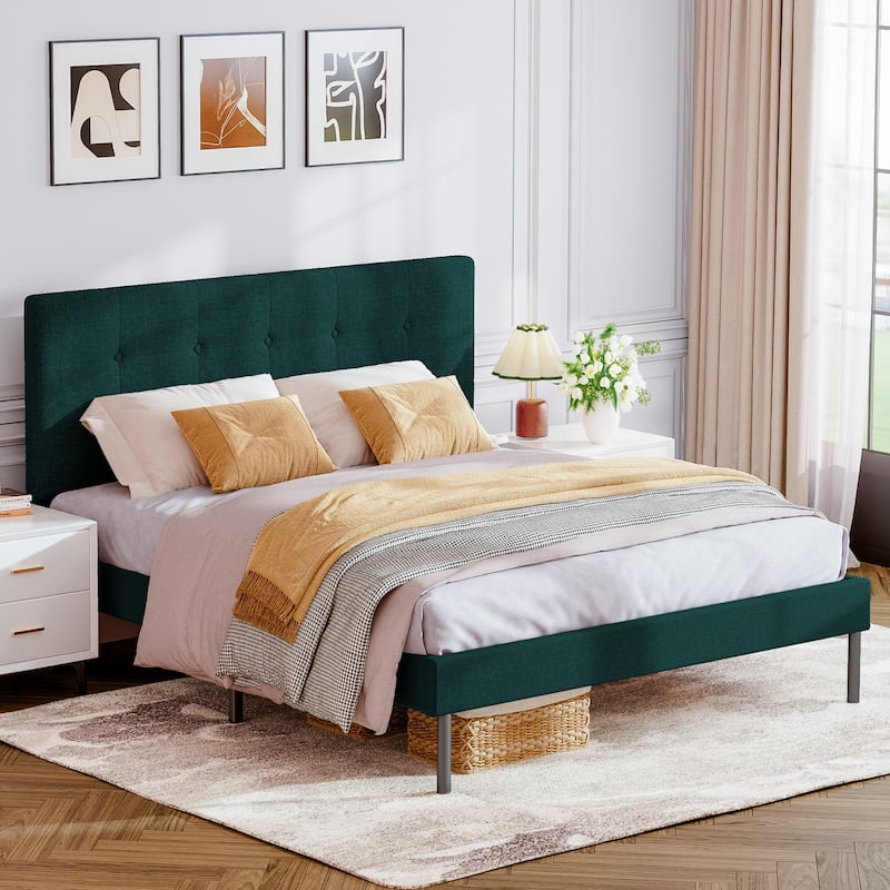 Modern Wooden Bed Frame With Headboard
