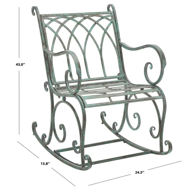 SAFAVIEH Outdoor Amara Rocking Chair - 33"Wx37"Dx23"H