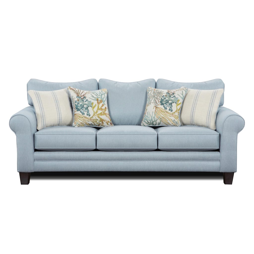 Labyrinth Sky Round Arm Stationary Sofa