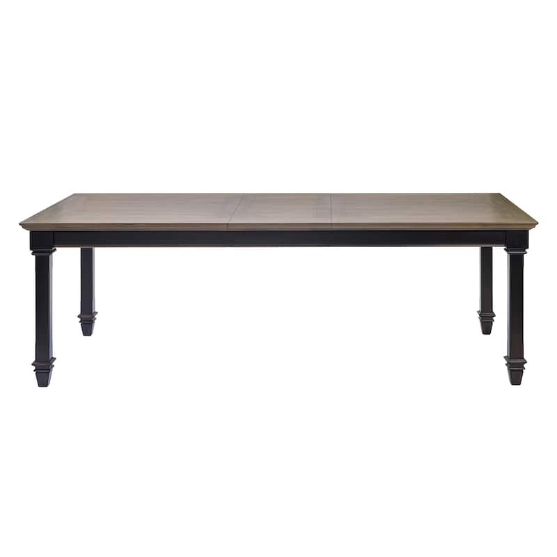 Traditional Wood Kitchen Extension Dining Table, Black - Large - Large - Black