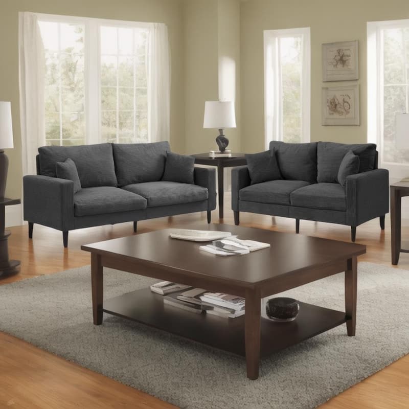 Two Piece Sofa Set, Living Room Three seater+Two seater, Comfy , Modern Upholstered Sofa, Living Room Bedroom Apartment