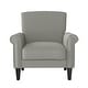 preview thumbnail 3 of 8, Copper Grove Herve Dove Grey Linen Arm Chair