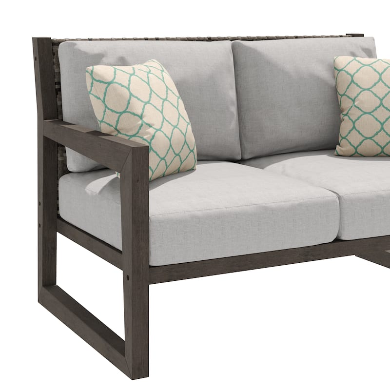 Corvus Augusta 3-piece Outdoor Conversation Set with Sunbrella Pillows