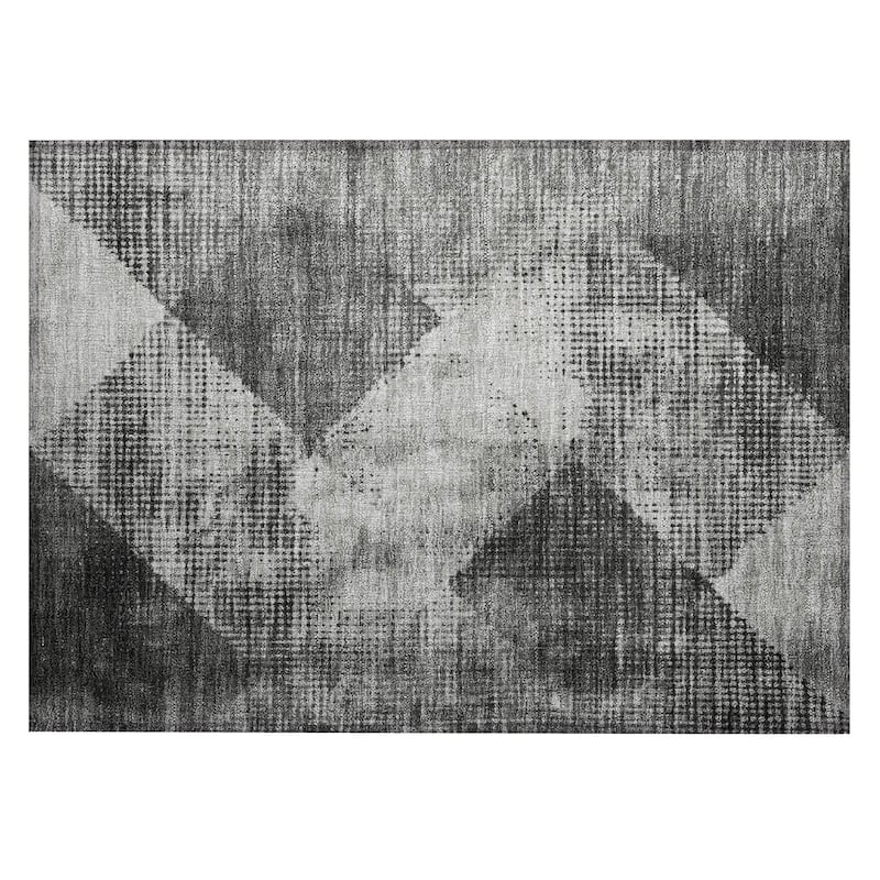 Machine Washable Indoor/ Outdoor Diamond Ombre Chantille Rug