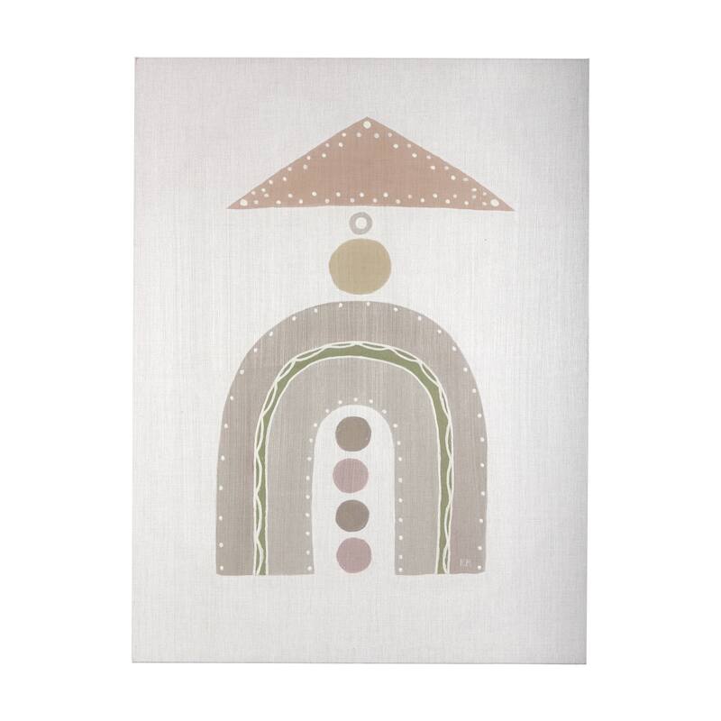 Pavilion Neutral I (42 x 56) Canvas Art Print - Large