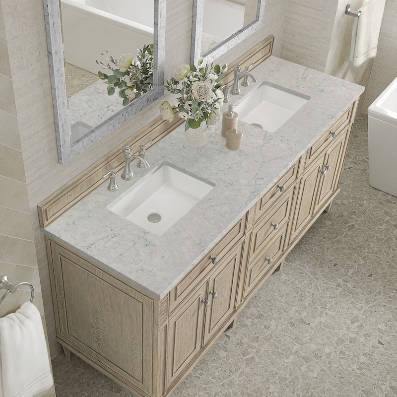 James Martin Vanities 424-V72-3EJP Lorelai 72" Double Basin Wood