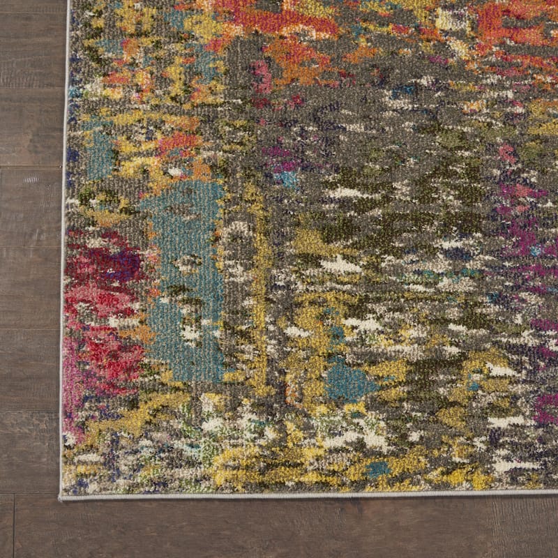 Power Loomed Abstract Non Skid Stain Resistant Area Rug - 115' X '79' X '0.5