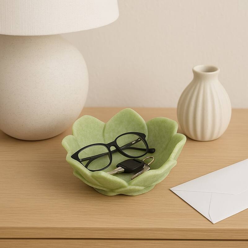 Decorative Resin Lotus Flower Inspired Bowl - 6" - 6.0"