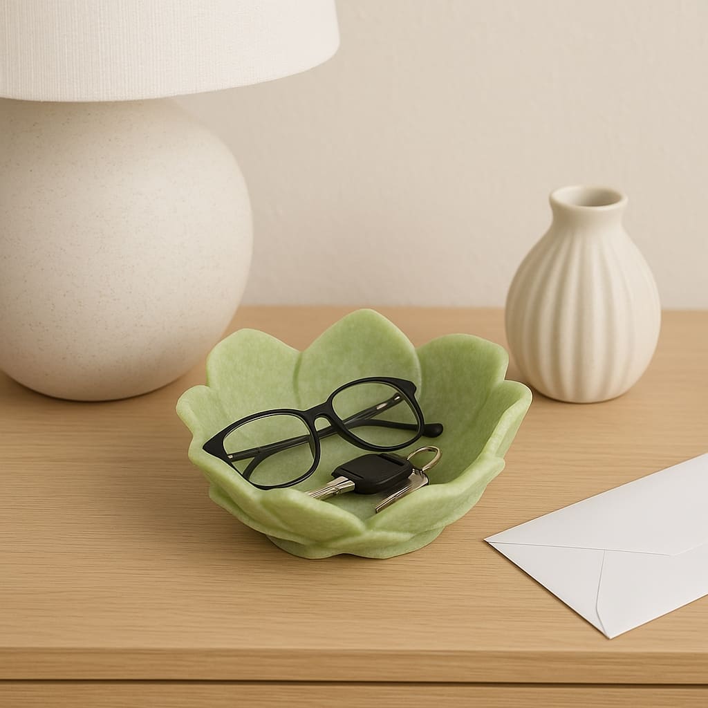 Decorative Resin Lotus Flower Inspired Bowl - 6" - 6.0"