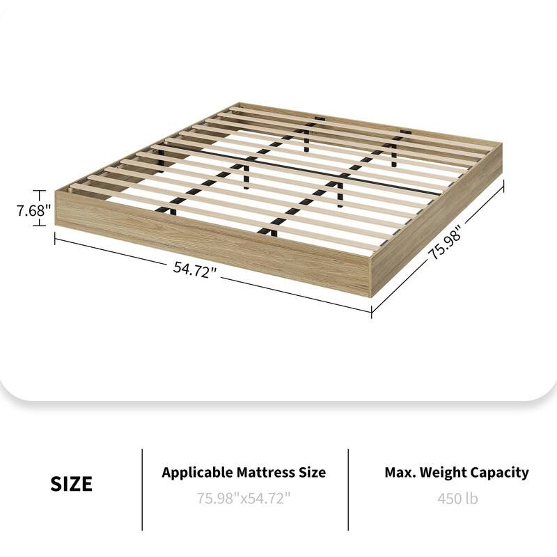 Modern Solid Wood Platform Bed Frame