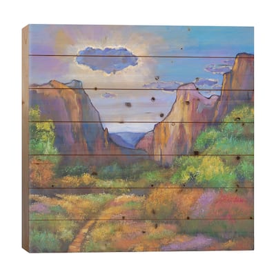Zion Dreams Print On Wood by Johnathan Harris - Multi-Color