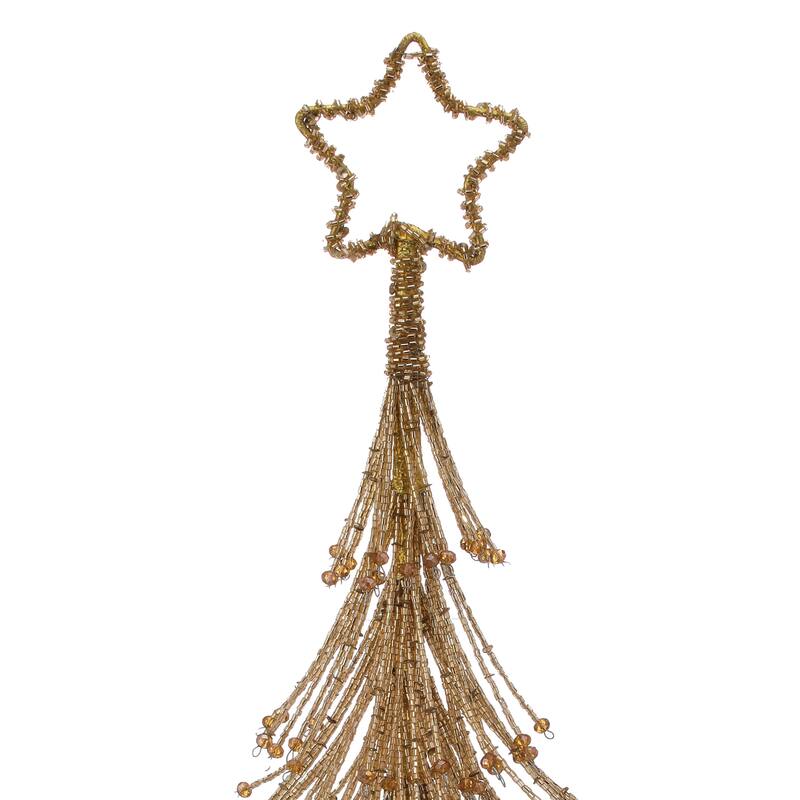 20" Glitter With Bead And Star Tree