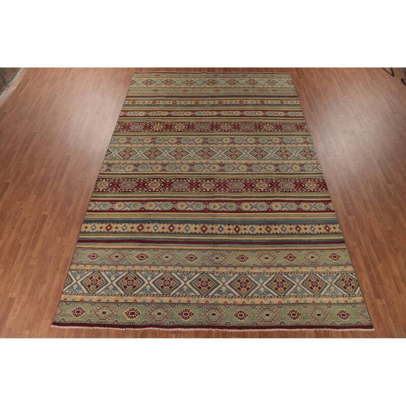 Kazak Oriental Large Area Rug Handmade Wool Carpet - 9'5" x 14'7"