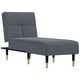 preview thumbnail 9 of 12, vidaXL Chaise Longue Black Velvet - 21.7" x 55.1" x 27.6"
