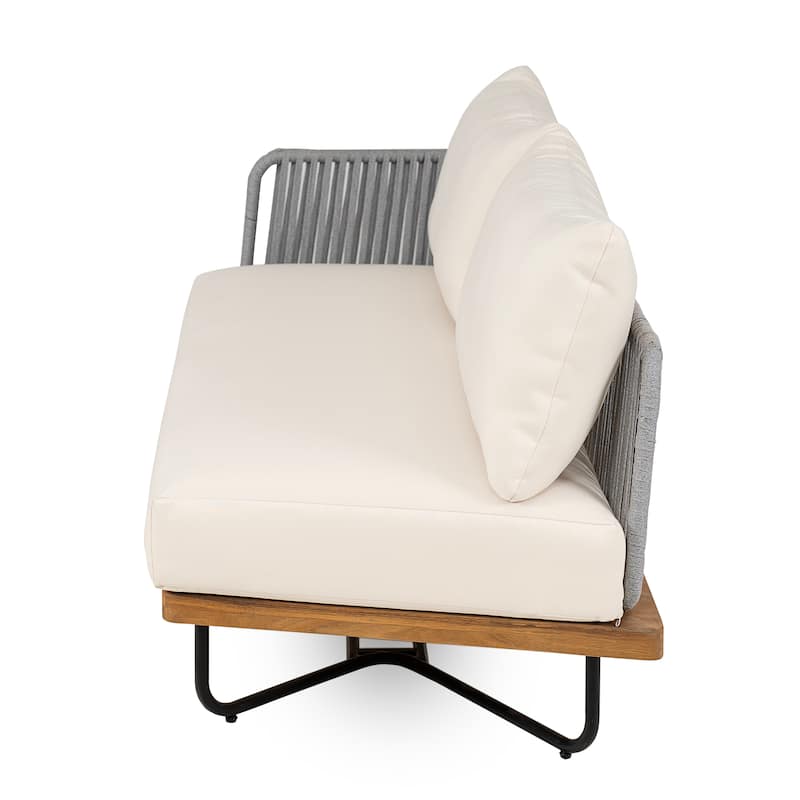 Christopher Knight Home - Evelyn Parker Elegant Lucca Outdoor Acacia Wood Sofa Set