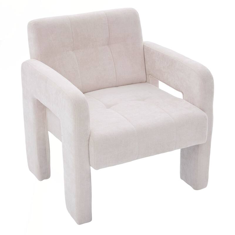 Modern Minimalist Casual Single Armchair Living Room, Bedroom, Office Area Upholstered Chair Comfortable Padded Armchair