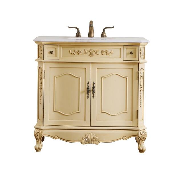 Shop Victorian Style Bathroom Vanity Cabinet Set With Marble Top Overstock 31301594