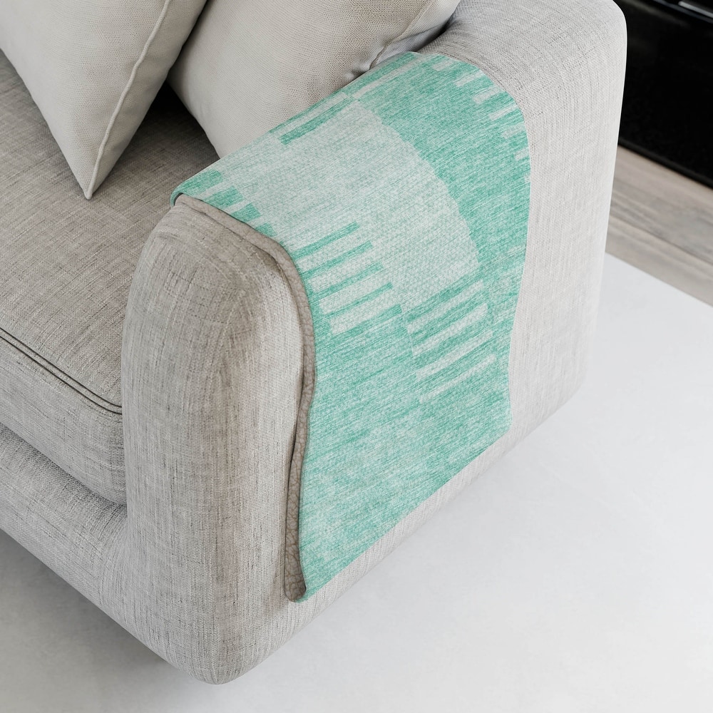 Premium Machine Washable Contemporary Sherpa Throw Blanket